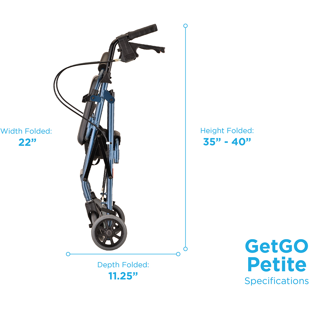 GETGO PETITE ROLL WALKER BLUE